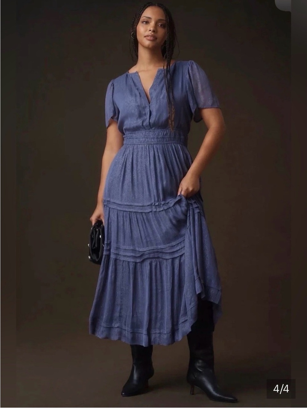 Anthropologie Somerset Maxi Dress Lurex Edition
Metallic Marin Navy medium NWT